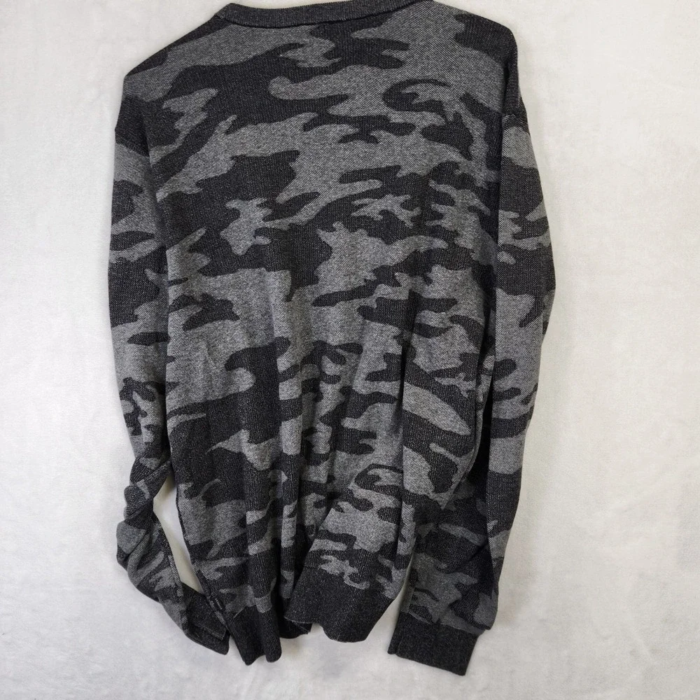 Express Mens XXL Gray Camouflage Crew Neck‎ Long Sleeve Knit Sweater Camo Print - Picture 6 of 6